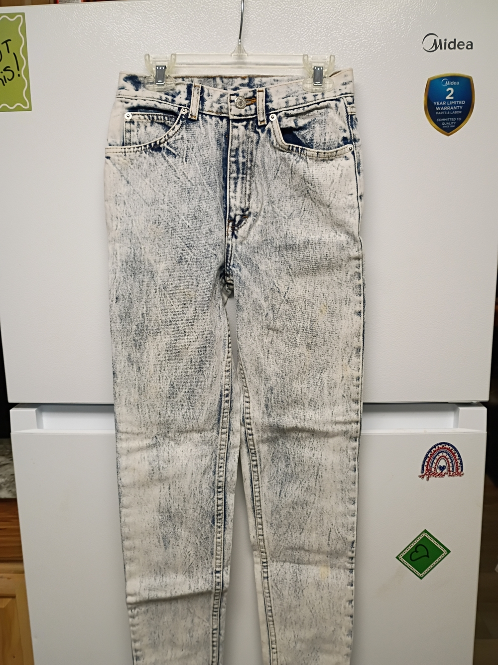 Jordache White Acid-Washed Skinny Jeans